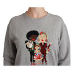 Dolce & Gabbana Gray #dgfamily Cotton Pullover Sweater