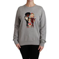 Dolce & Gabbana Gray #dgfamily Cotton Pullover Sweater