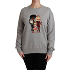 Dolce & Gabbana Gray #dgfamily Cotton Pullover Sweater
