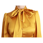 Dolce & Gabbana Yellow Silk Stretch Sheath Bodycon Mini Dress