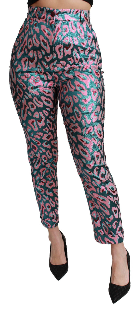 Dolce & Gabbana Multicolor Patterned Cropped High Waist Pants Dolce & Gabbana