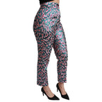 Dolce & Gabbana Multicolor Patterned Cropped High Waist Pants