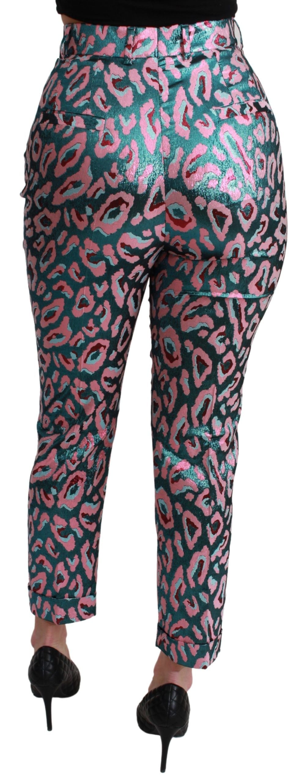 Dolce & Gabbana Multicolor Patterned Cropped High Waist Pants Dolce & Gabbana