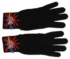 Dolce & Gabbana Black #DGLovesLondon Embroidered Wool Gloves