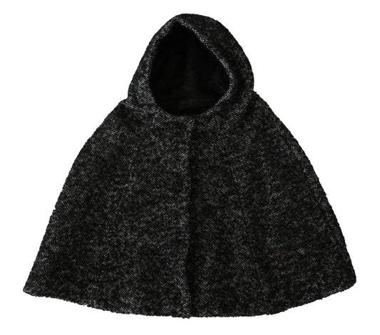 Dolce & Gabbana Gray Tweet Wool Kaftan Jacket Coat Top Dolce & Gabbana