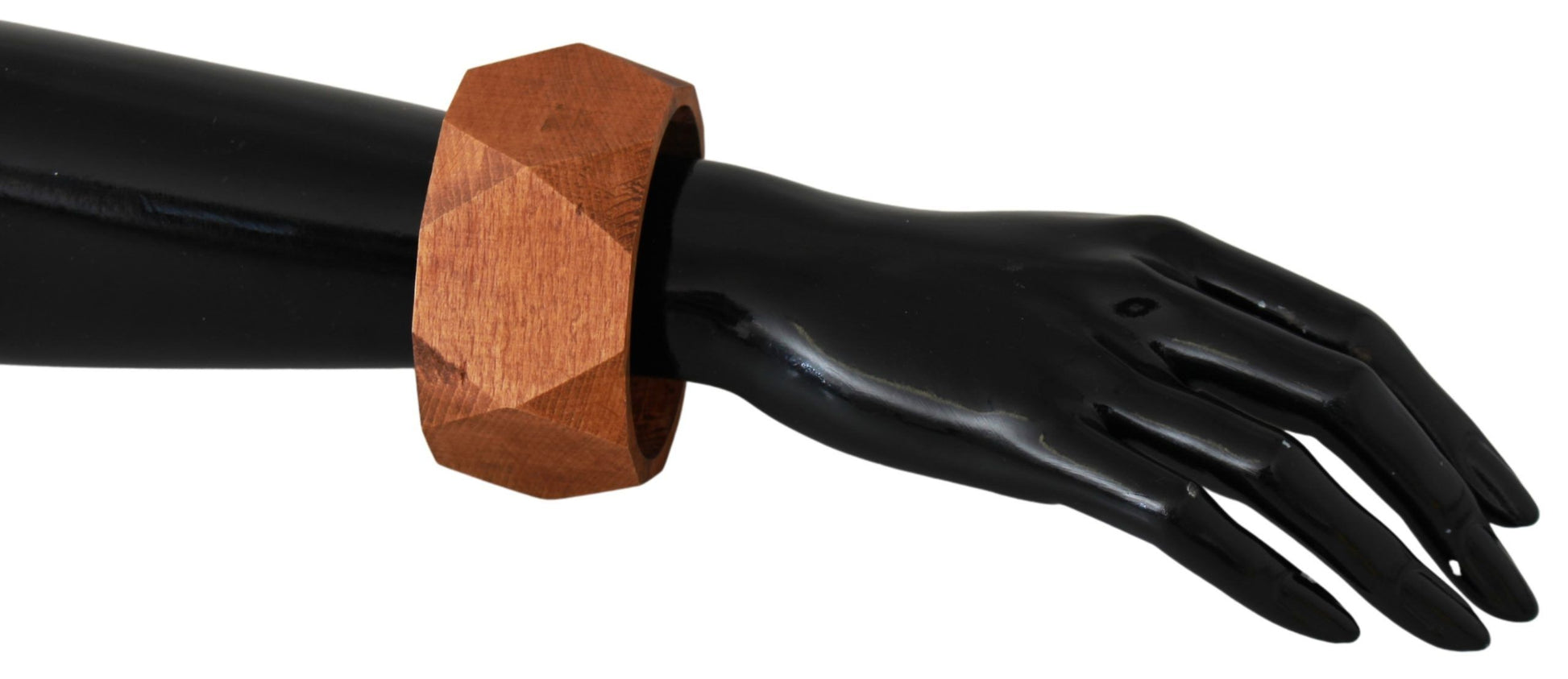 Costume National Brown Wooden Branded Bracelet Costume National