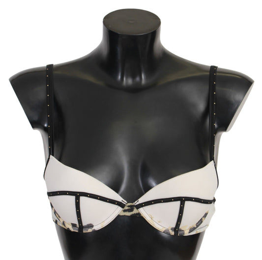 Just Cavalli White Polyester Spandex Push Up Bra Underwear Just Cavalli