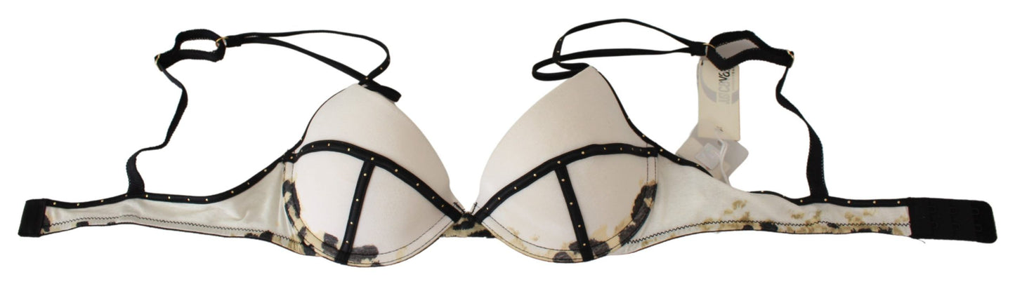 Just Cavalli White Polyester Spandex Push Up Bra Underwear Just Cavalli