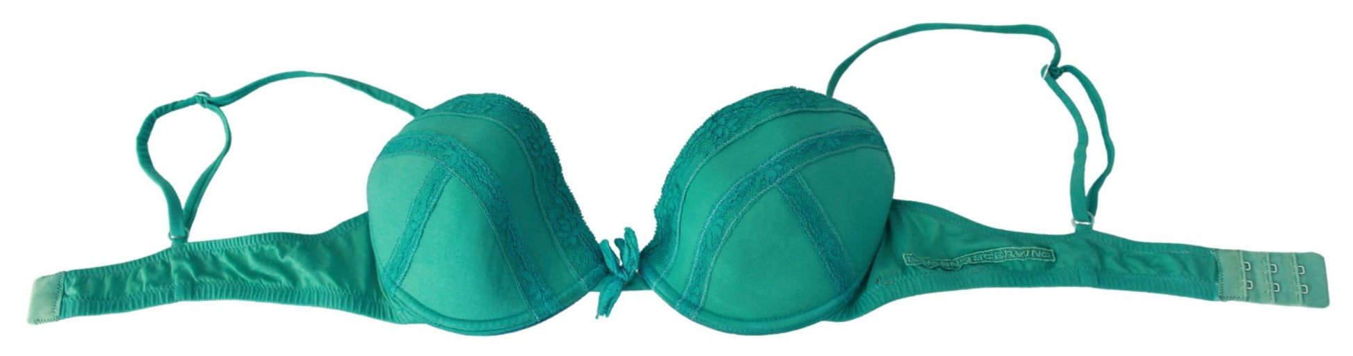 Ermanno Scervino Green Push Up Bra 100% Cotton Underwear Ermanno Scervino