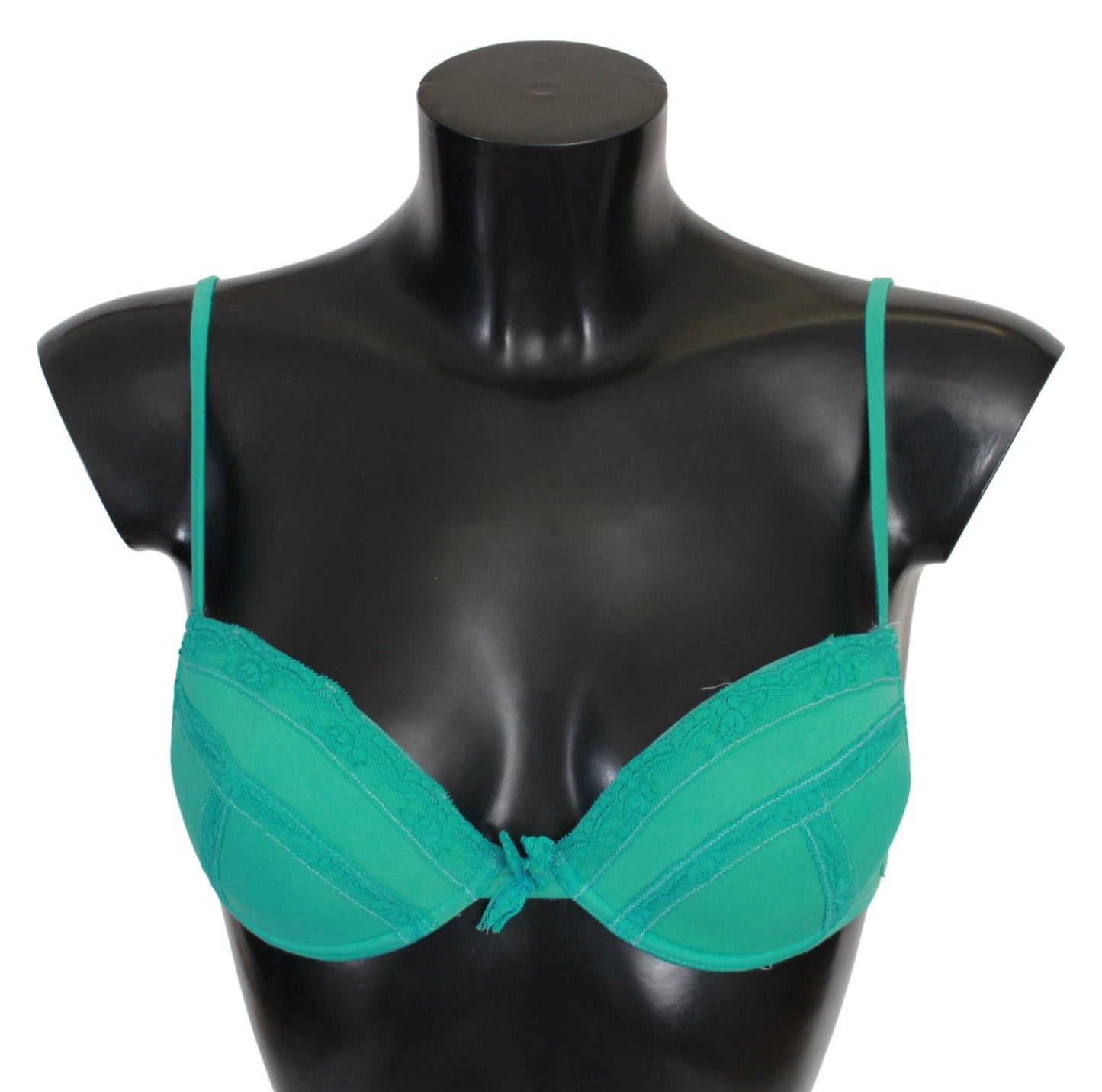 Ermanno Scervino Green Push Up Bra 100% Cotton Underwear Ermanno Scervino