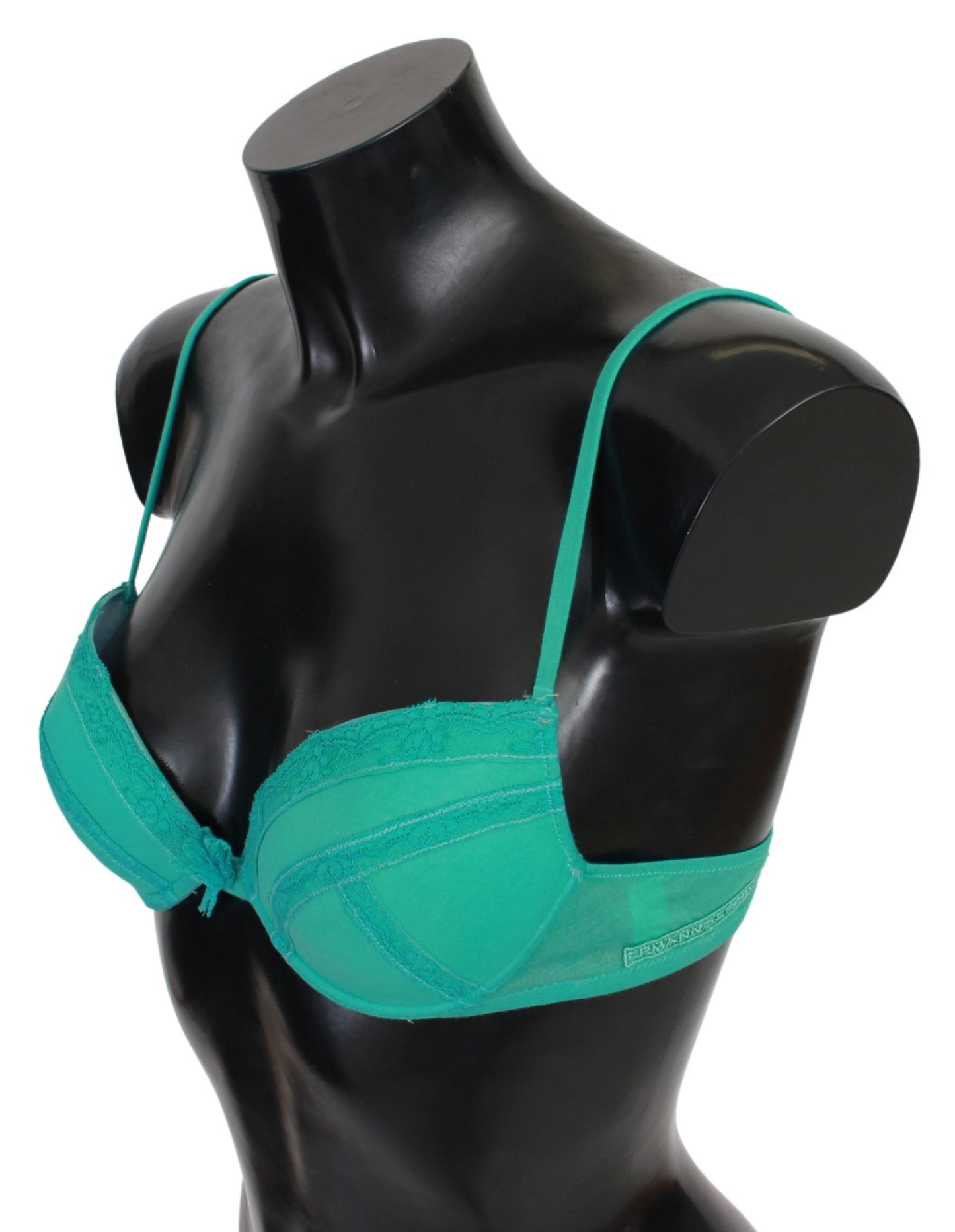 Ermanno Scervino Green Push Up Bra 100% Cotton Underwear Ermanno Scervino