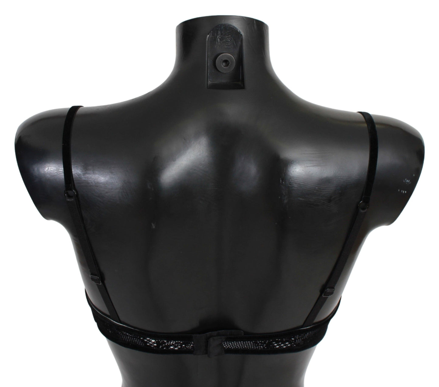 Ermanno Scervino Black Mesh Balconcino Bra Nylon Underwear Ermanno Scervino