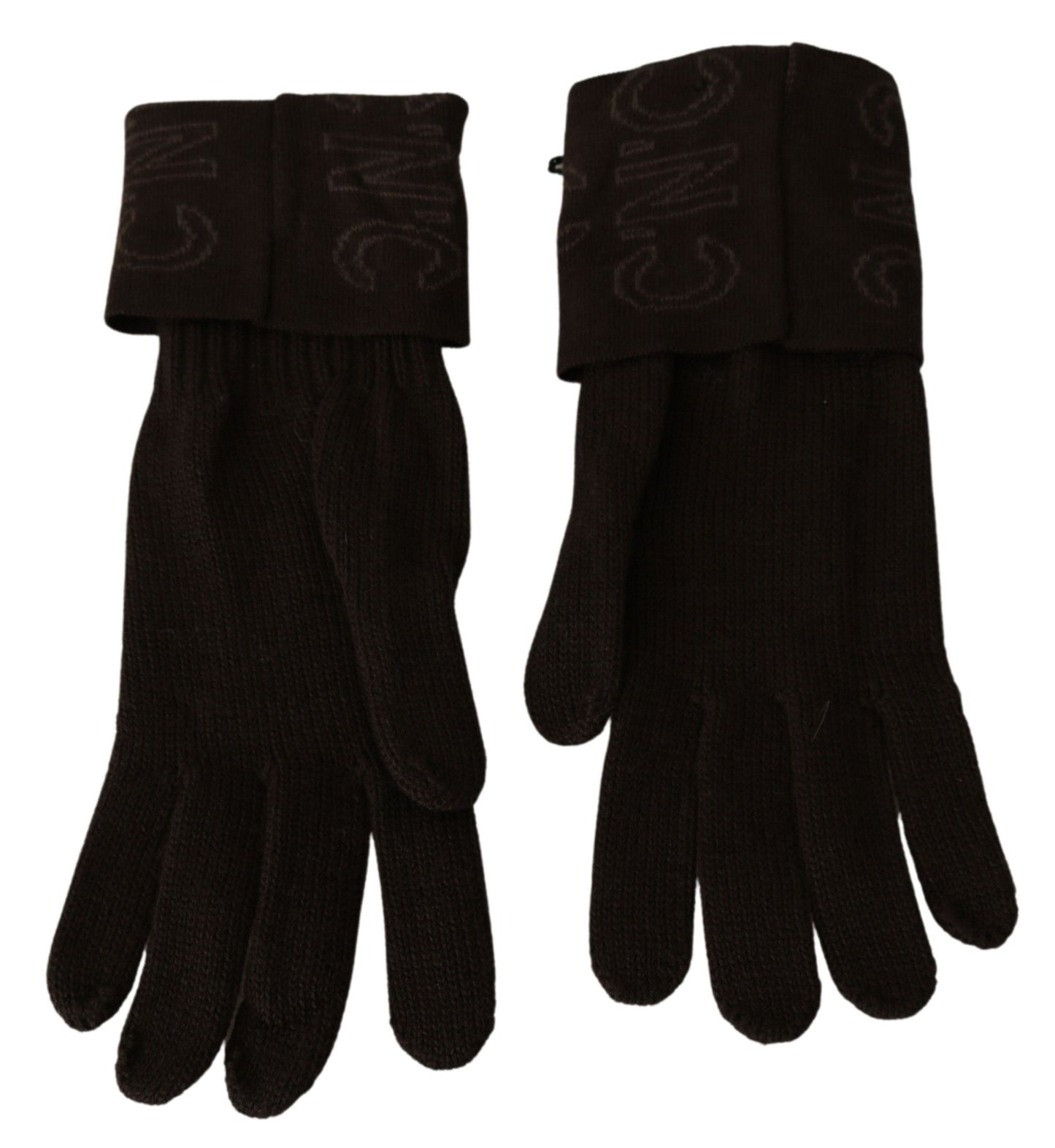 Costume National Brown Wool Knitted One Size Wrist Length Gloves Costume National