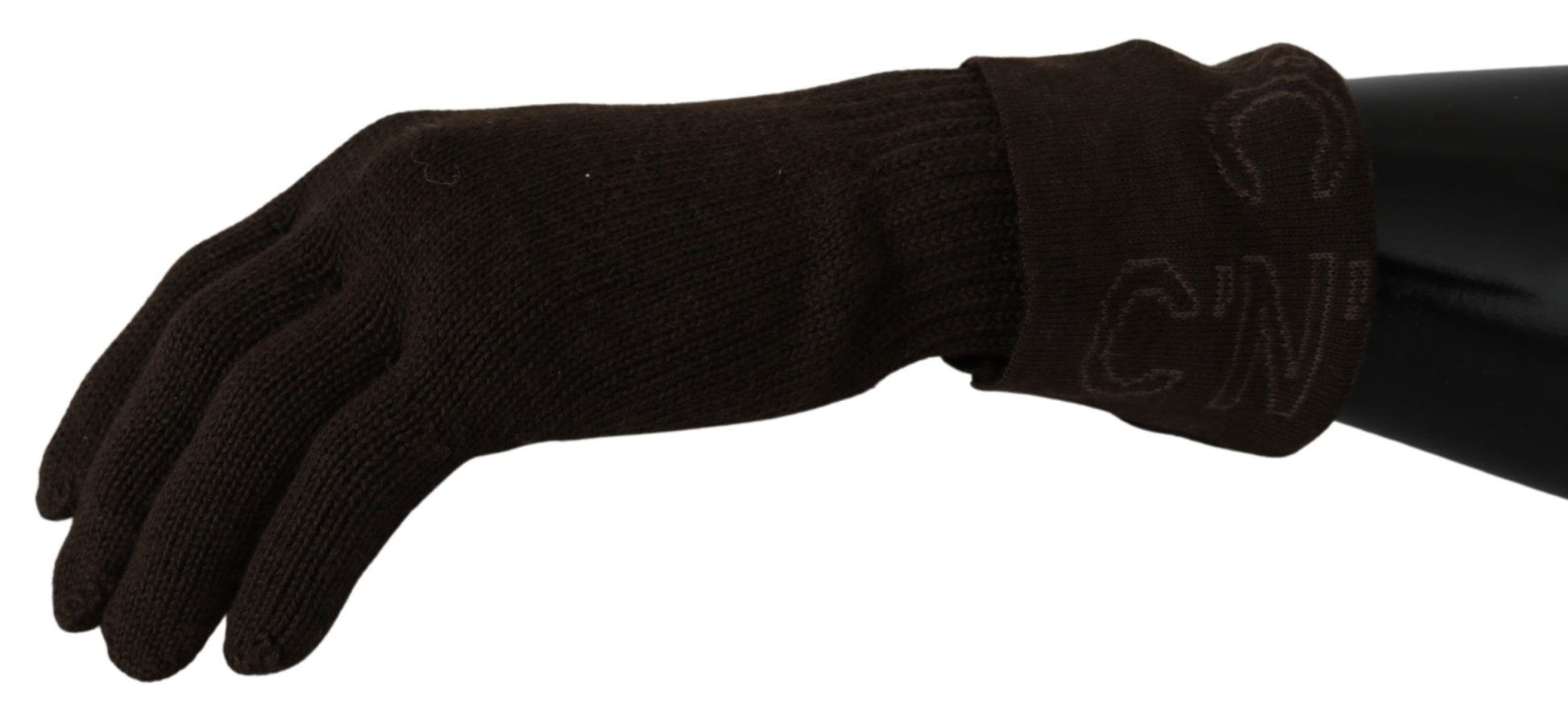 Costume National Brown Wool Knitted One Size Wrist Length Gloves Costume National