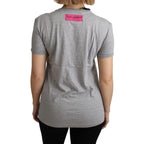 Dolce & Gabbana Gray Cotton Amore e Bellezza Top T-shirt