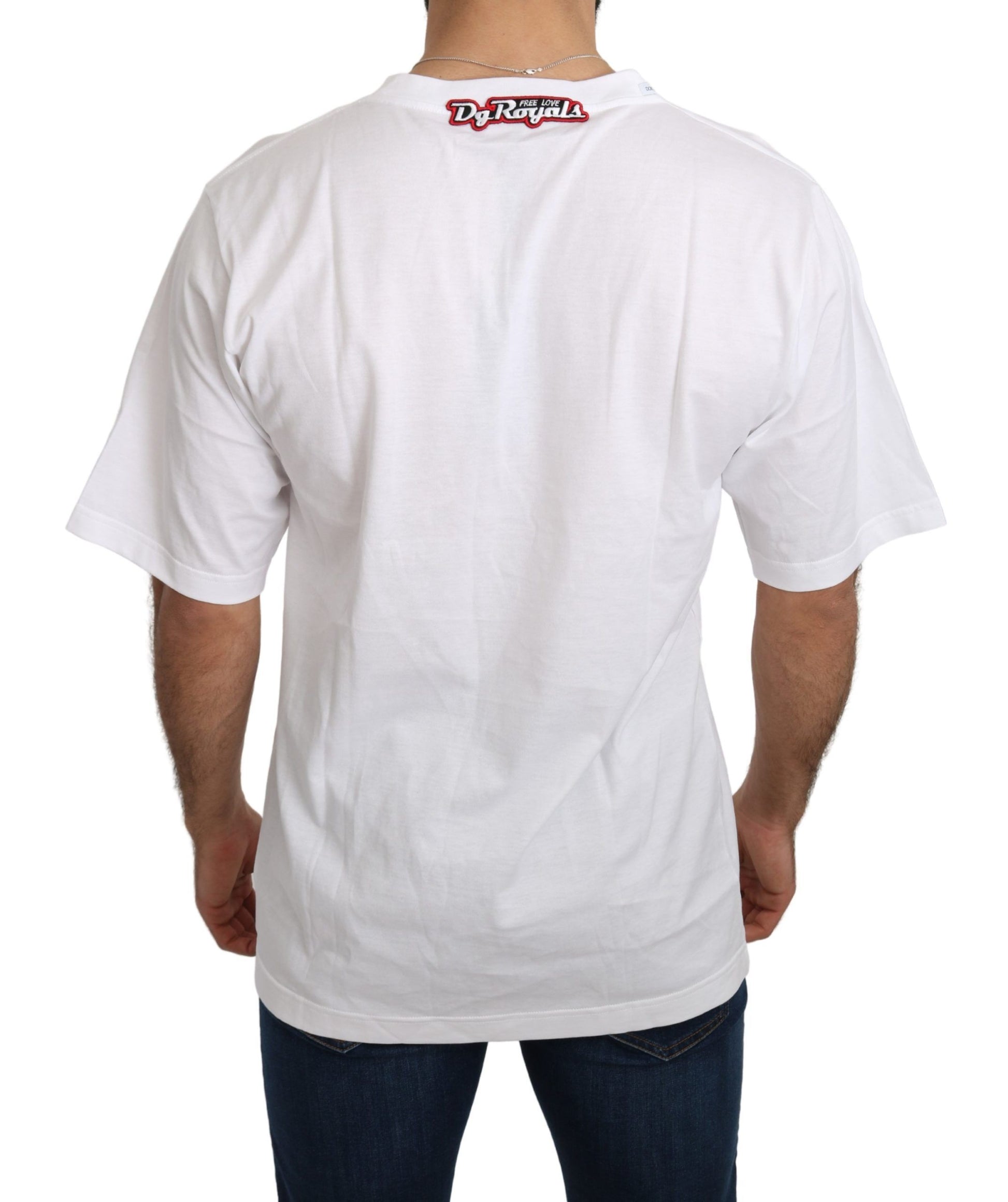 Dolce & Gabbana White Love Panda Print Top T-shirt Dolce & Gabbana