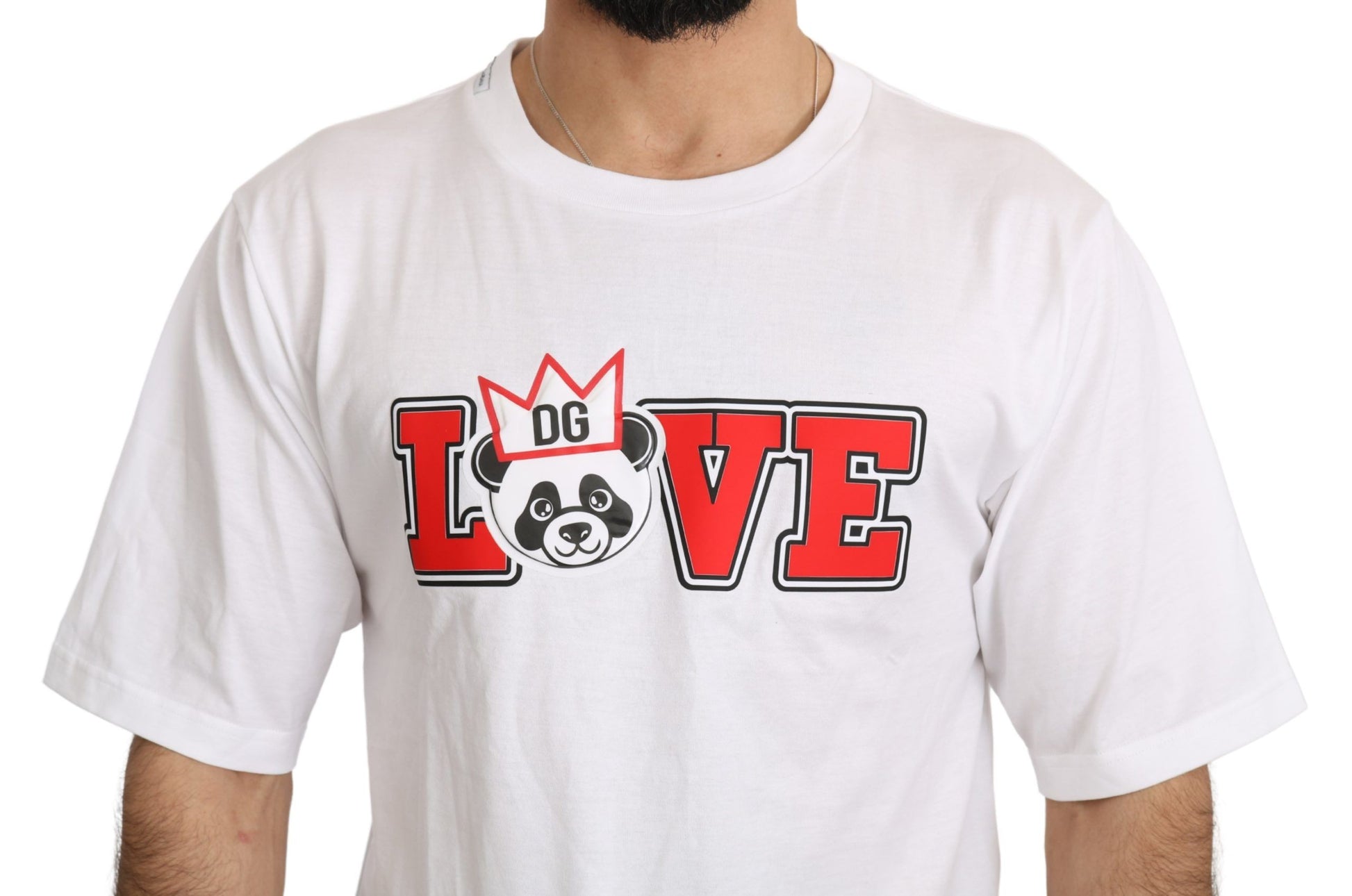 Dolce & Gabbana White Love Panda Print Top T-shirt Dolce & Gabbana