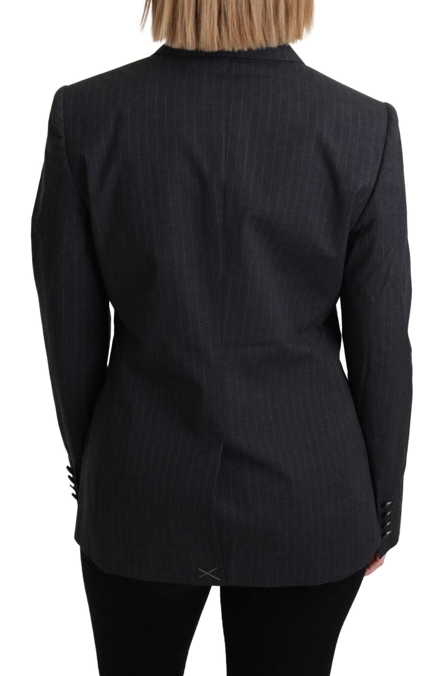Dolce & Gabbana Gray Single Breasted Blazer Cotton Jacket Dolce & Gabbana