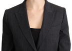 Dolce & Gabbana Gray Single Breasted Blazer Cotton Jacket