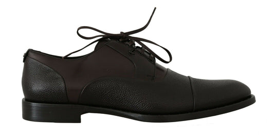 Dolce & Gabbana Brown Leather Laceups Dress Mens Shoes Dolce & Gabbana