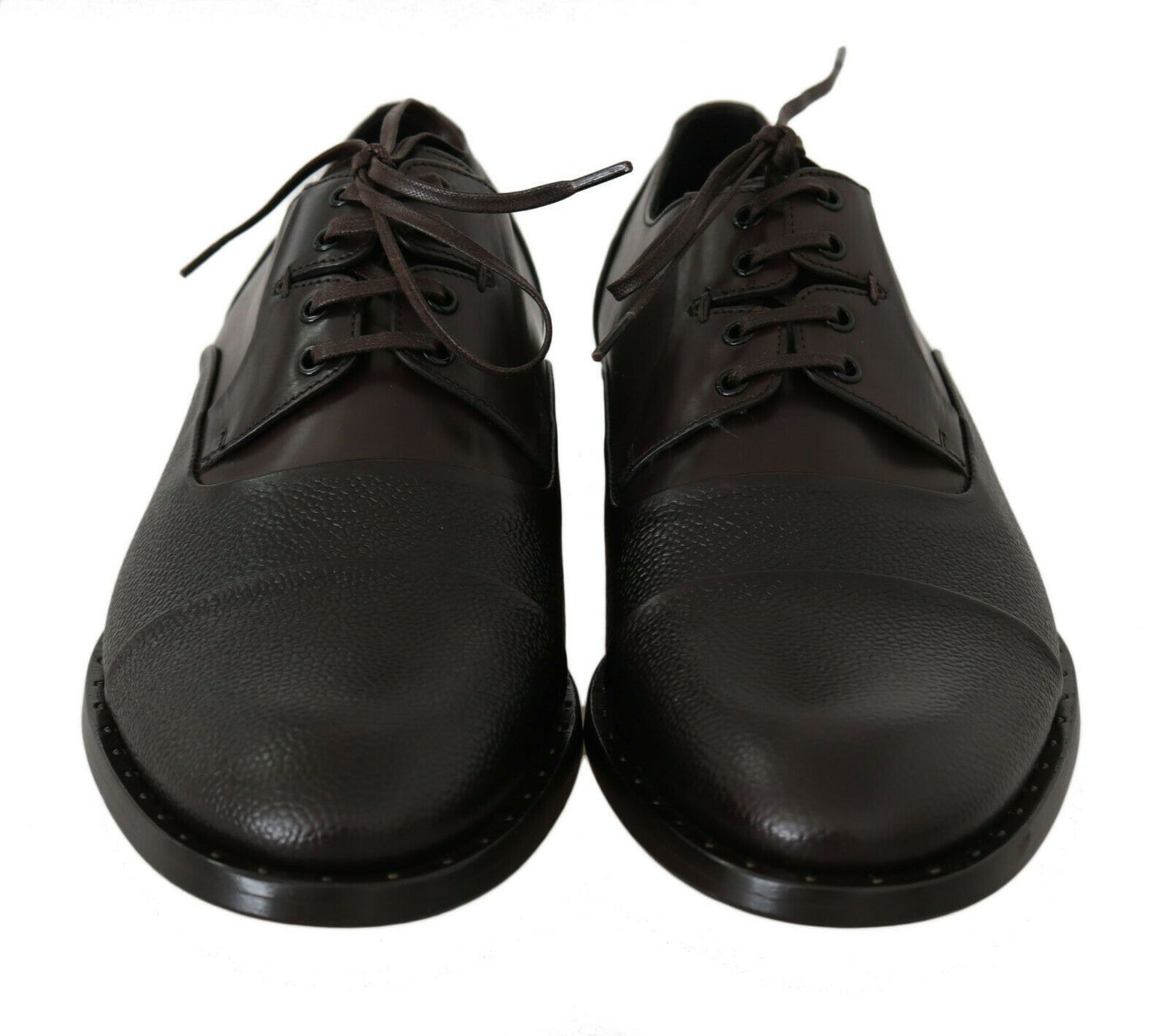 Dolce & Gabbana Brown Leather Laceups Dress Mens Shoes Dolce & Gabbana