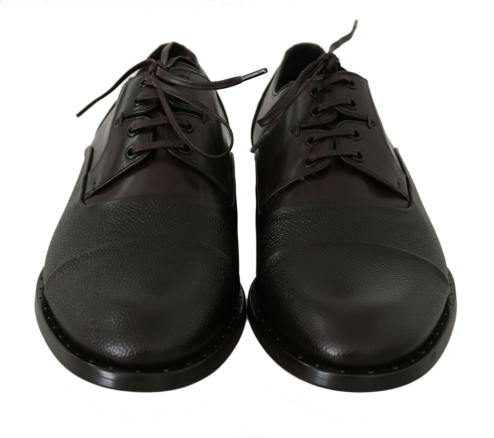 Dolce & Gabbana Brown Leather Laceups Dress Mens Shoes Dolce & Gabbana