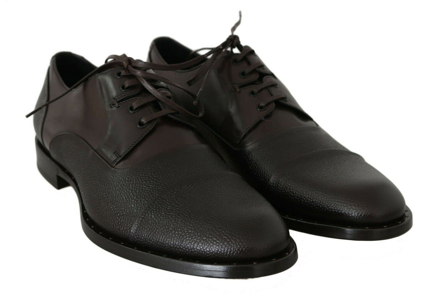 Dolce & Gabbana Brown Leather Laceups Dress Mens Shoes Dolce & Gabbana
