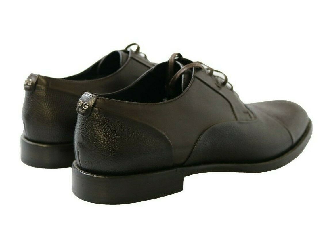 Dolce & Gabbana Brown Leather Laceups Dress Mens Shoes Dolce & Gabbana