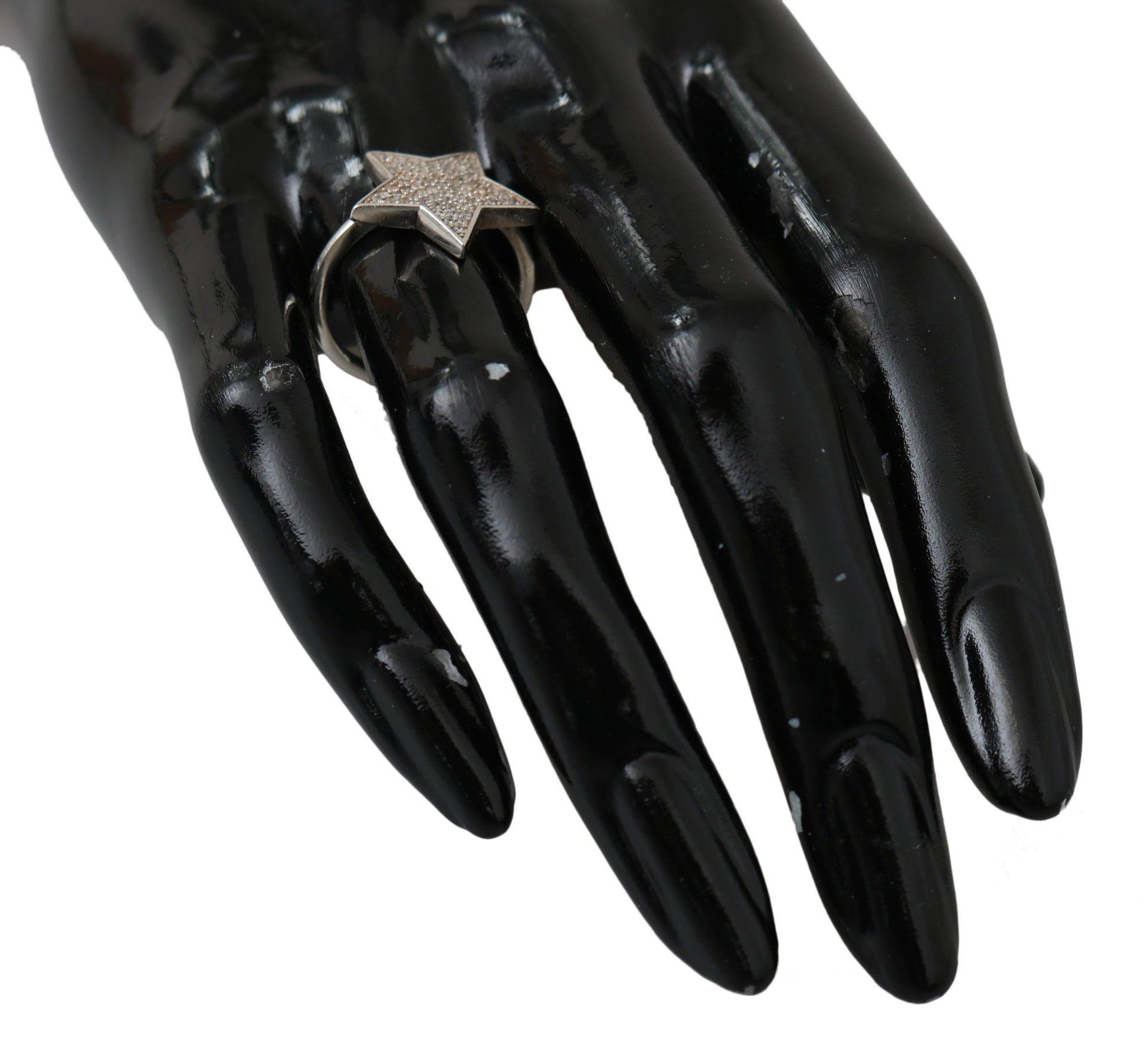 Nialaya Silver Womens Clear CZ Star 925 Ring Nialaya