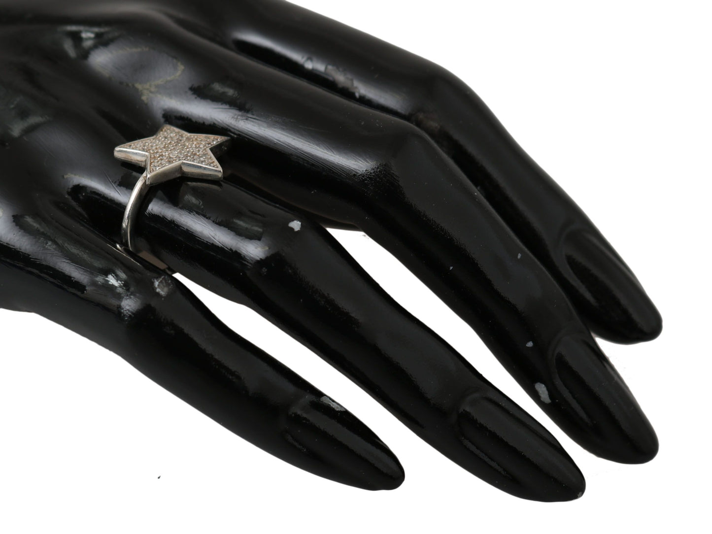 Nialaya Silver Womens Clear CZ Star 925 Ring Nialaya