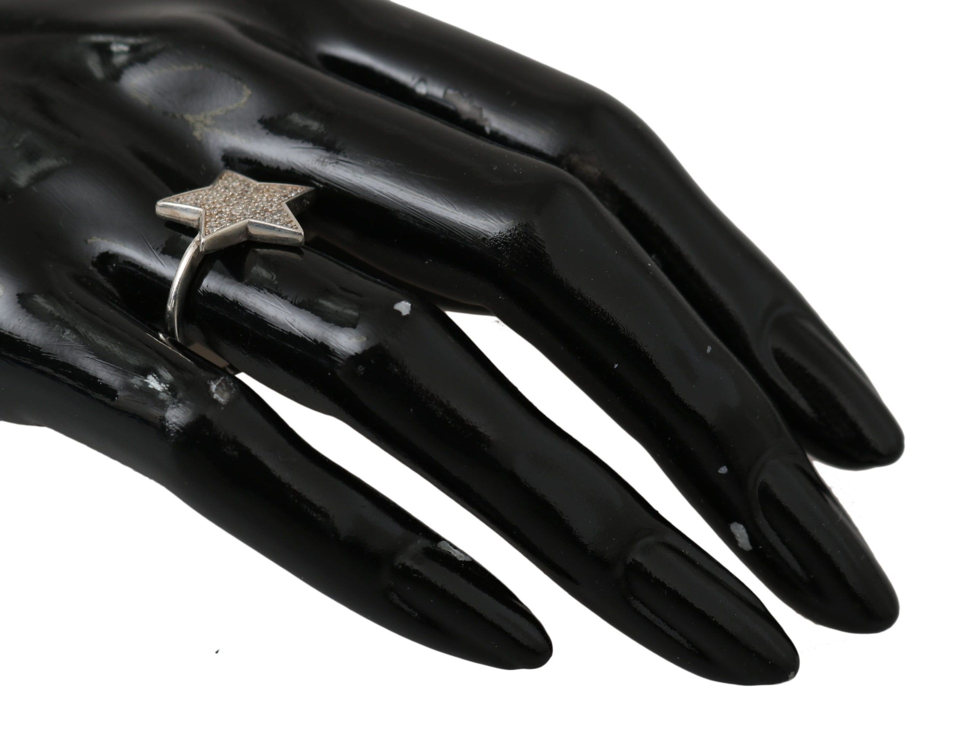 Nialaya Silver Womens Clear CZ Star 925 Ring Nialaya