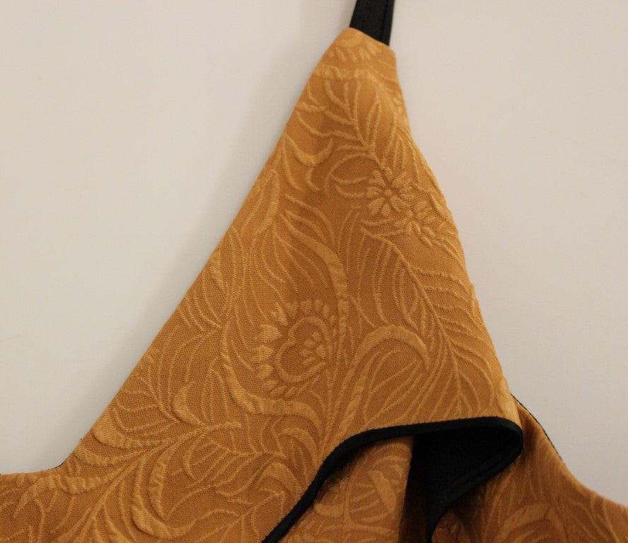 FILOS Black Bronze Silk Sleeveless Above Sheath Dress FILOS