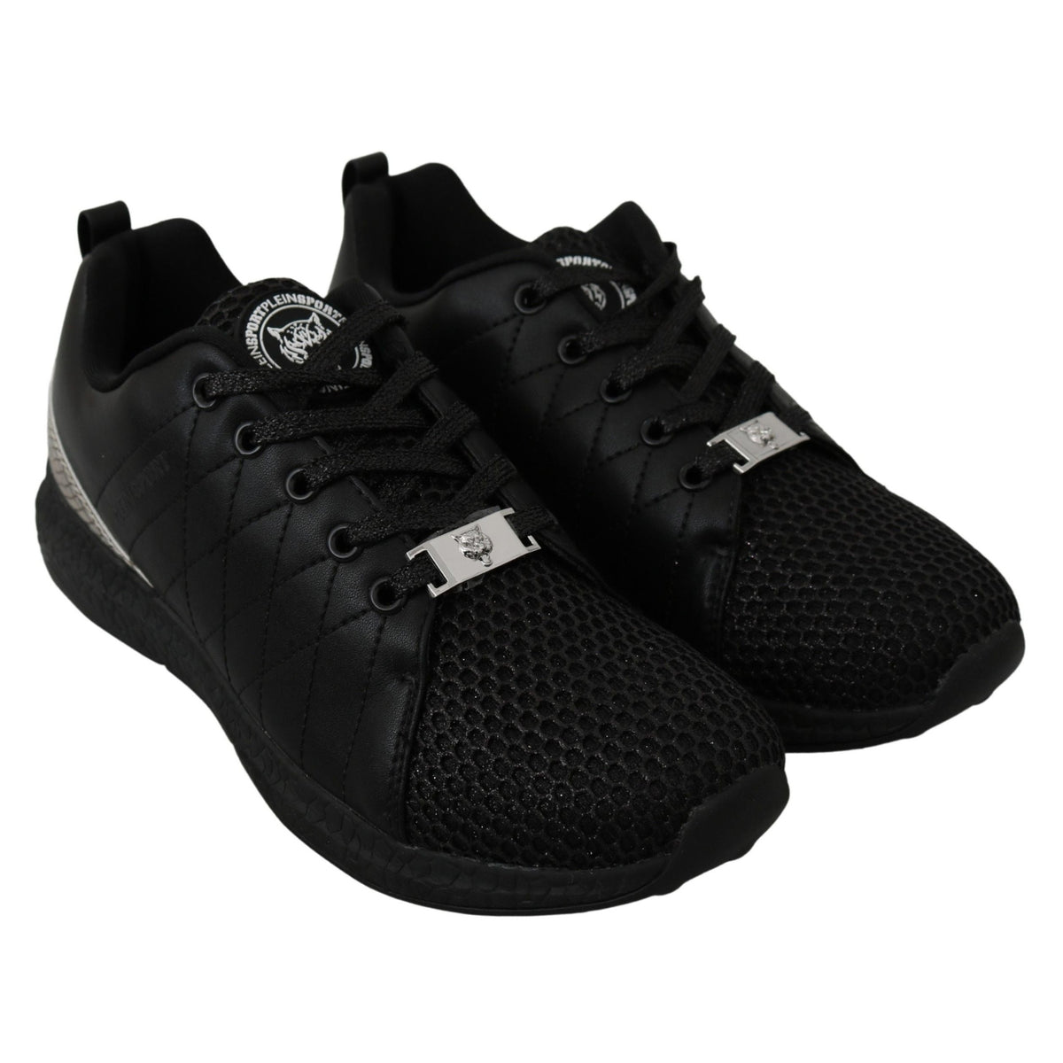Philipp Plein Black Casual Running Sneakers Shoes