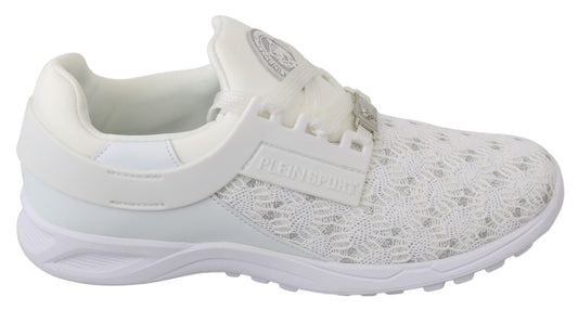 Philipp Plein White Polyester Casual Sneakers Shoes Philipp Plein