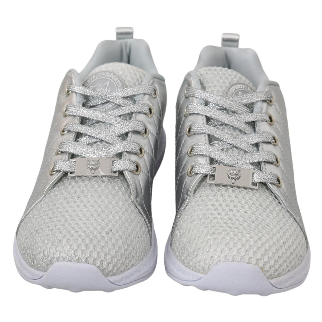 Philipp Plein Gisella Silver Polyester Sneakers Shoes