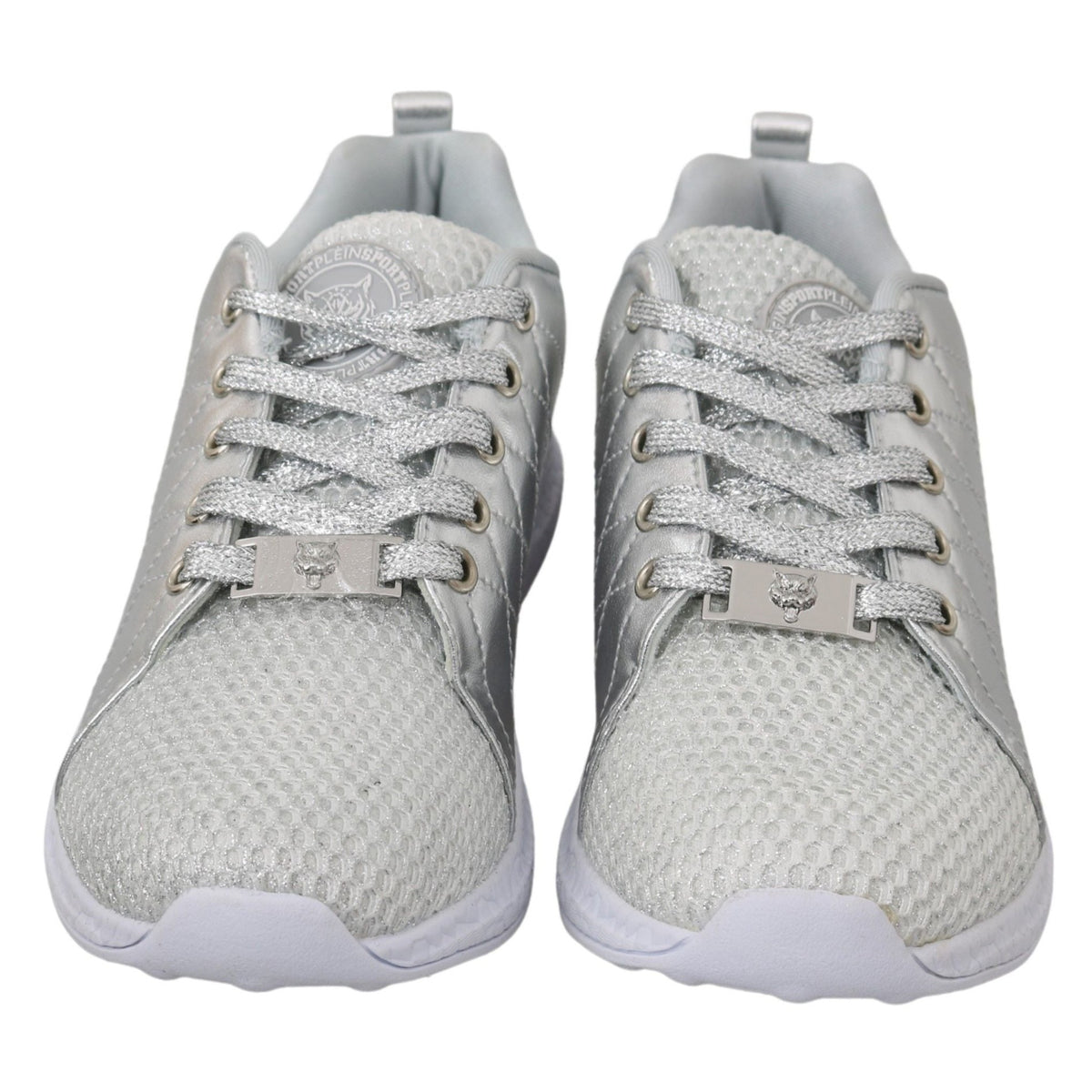 Philipp Plein Gisella Silver Polyester Sneakers Shoes