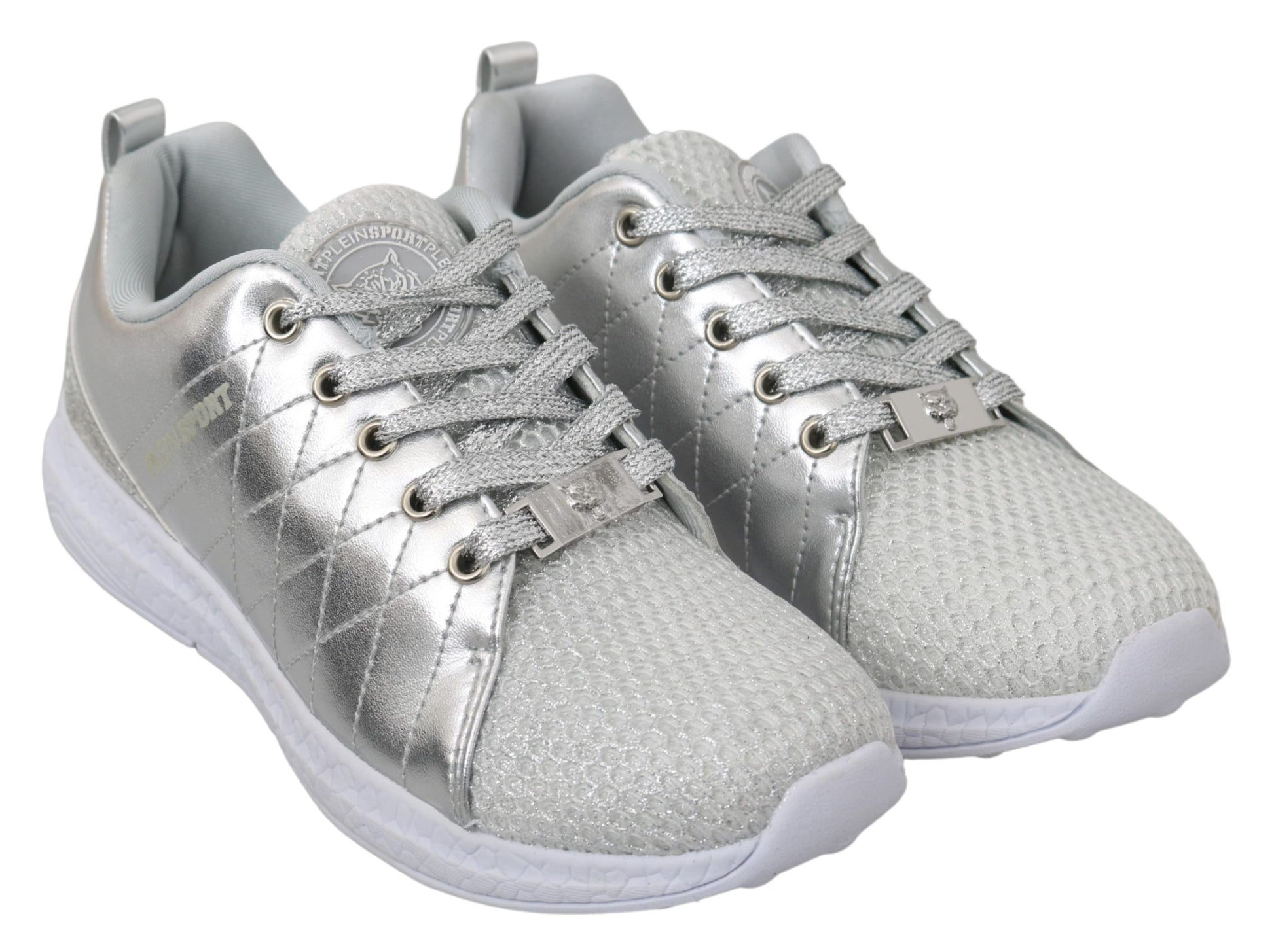Philipp Plein Gisella Silver Polyester Sneakers Shoes Philipp Plein