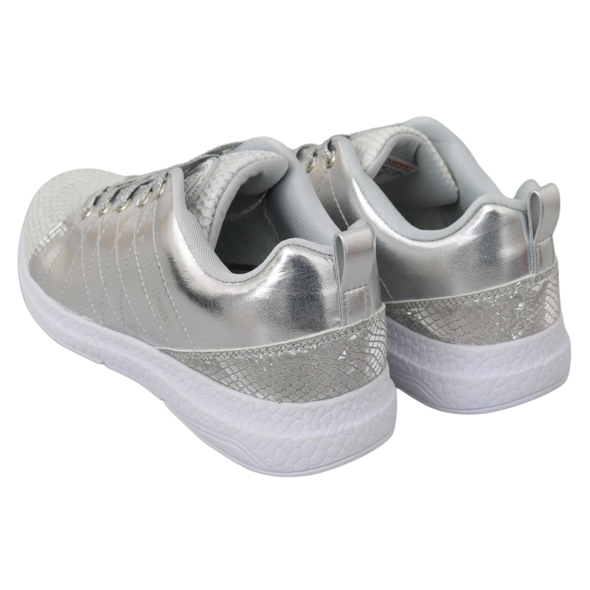 Philipp Plein Gisella Silver Polyester Sneakers Shoes