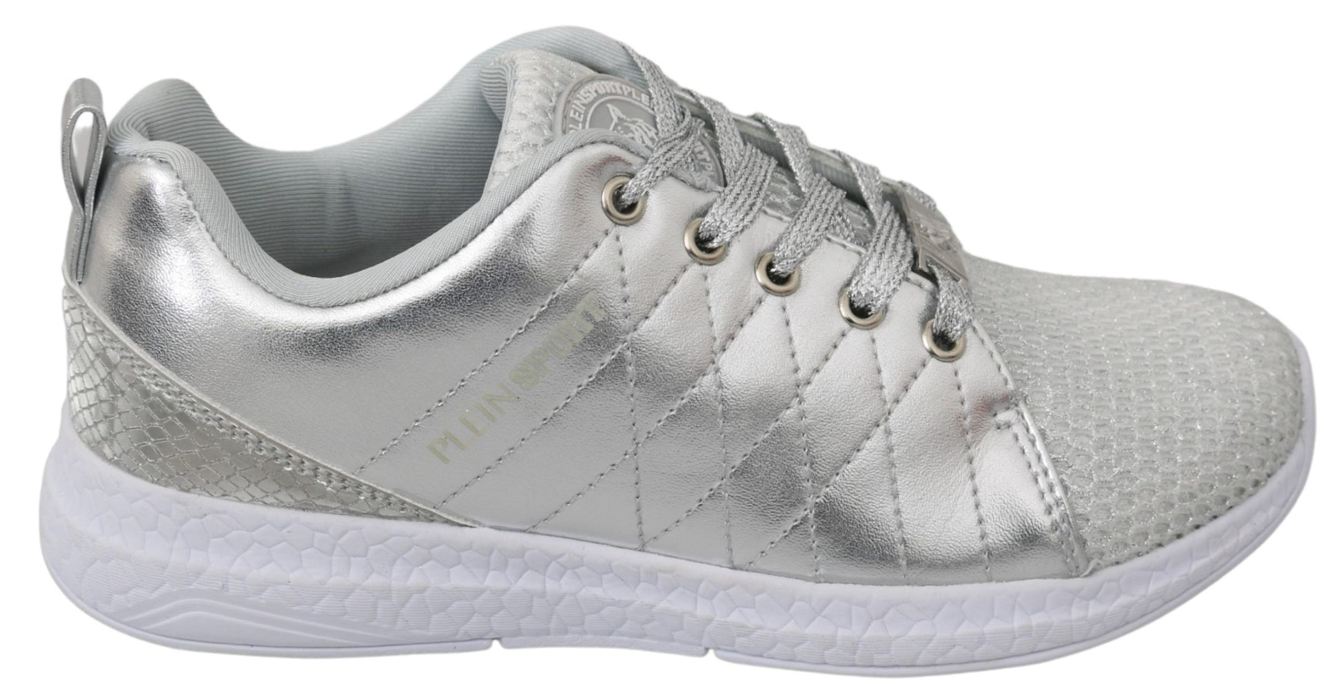 Philipp Plein Gisella Silver Polyester Sneakers Shoes Philipp Plein
