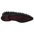 Dolce & Gabbana Black Leather Crystals Dress Broque Shoes