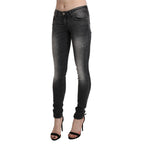 Acht Black Gray Washed Skinny Trouser Cotton Jeans