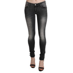 Acht Black Gray Washed Skinny Trouser Cotton Jeans