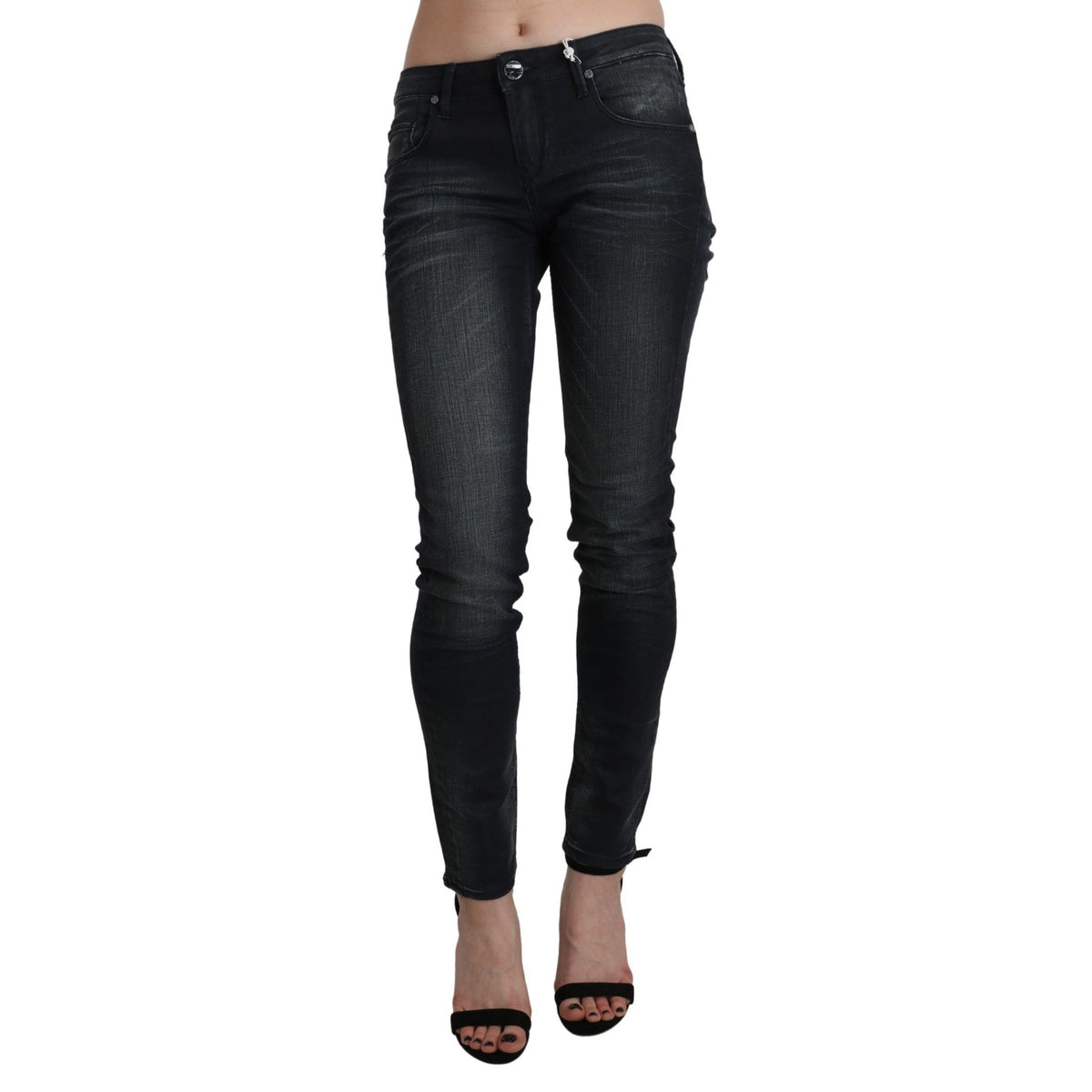 Acht Blue Washed Low Waist Skinny Denim Trouser