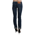 Acht Blue Washed Low Waist Skinny Denim Trouser