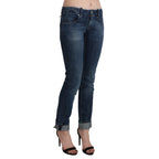 Acht Blue Washed Low Waist Skinny Denim Trouser