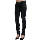 Acht Blue Washed Low Waist Skinny Denim Slim Trouser