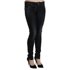 Acht Blue Washed Low Waist Skinny Denim Slim Trouser