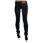 Acht Black Washed Low Waist Skinny Denim Jeans