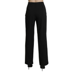 BENCIVENGA Black High Waist Straight Dress Trouser Pants