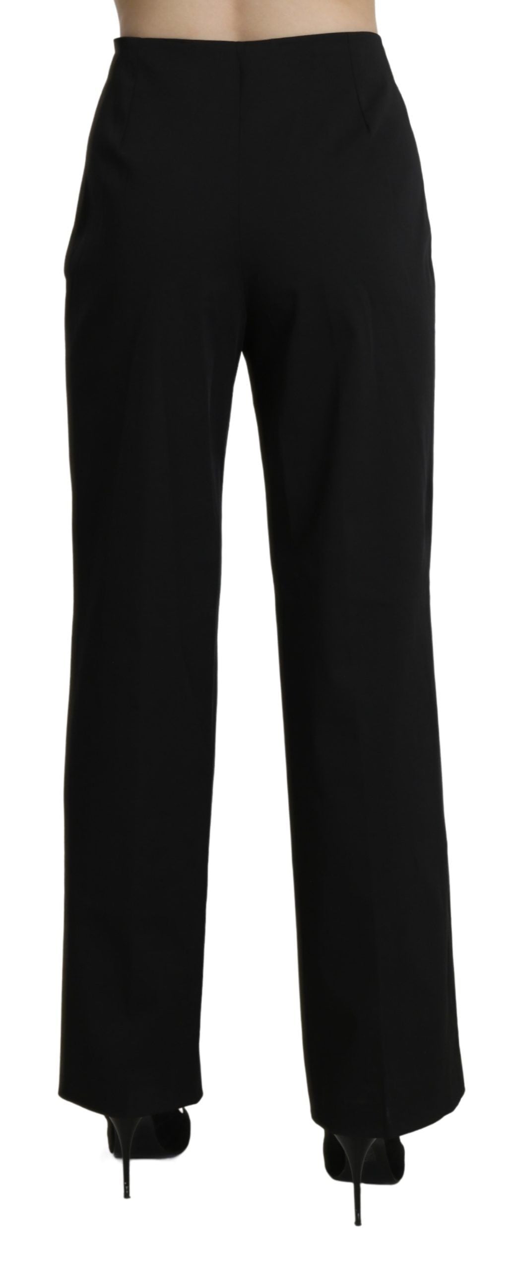 BENCIVENGA Black High Waist Straight Dress Trouser Pants BENCIVENGA